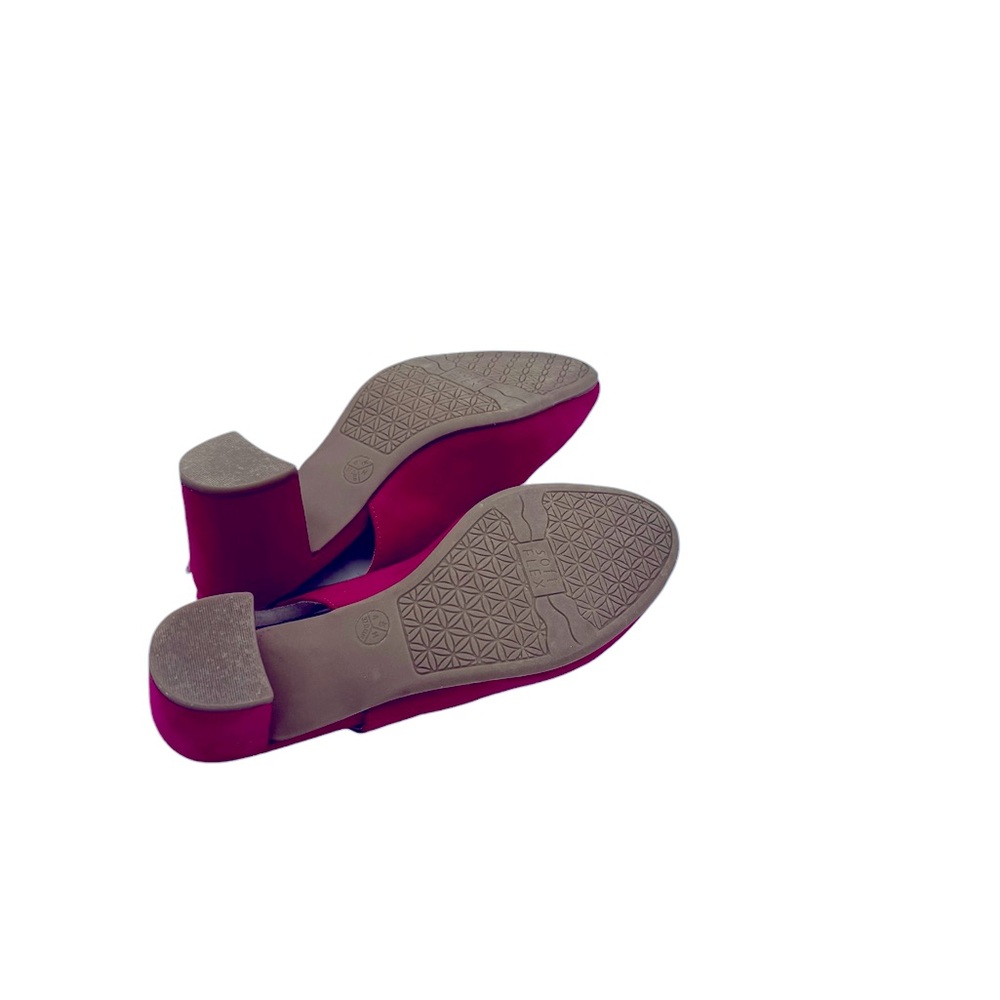 Jana Magenta Suede Round Toe Sling Back Sandals - Picture 6 of 6